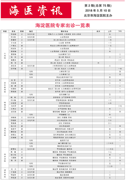 2018-05-10--海医资讯(总第75期)--专家出诊一览表-1.jpg